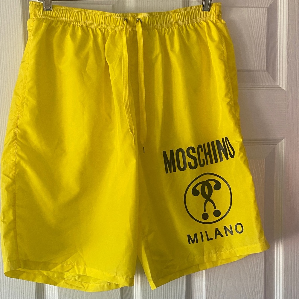 Moschino Vibrant Yellow Logo Shorts